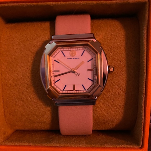 Tory Burch Blake watch, pink, gold and silver main image 4